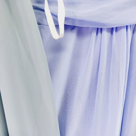 NEW Jenny Packham Drem Blue Jeweled Strap Shirred Wrap Maxi Dress P2798 - Picture 6 of 11